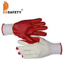 Anti Abrasion Red Rubber Coated Hand Gloves